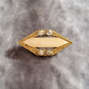 Antique Dress Pin Mother Of Pearl C-clasp